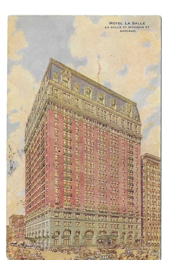 Vintage Postcard Hotel La Salle Chicago, IL PM 1913 005011