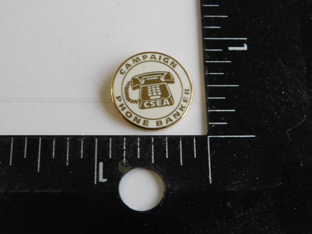 Csea Campaign Phone Banker California School Employee Association Pin