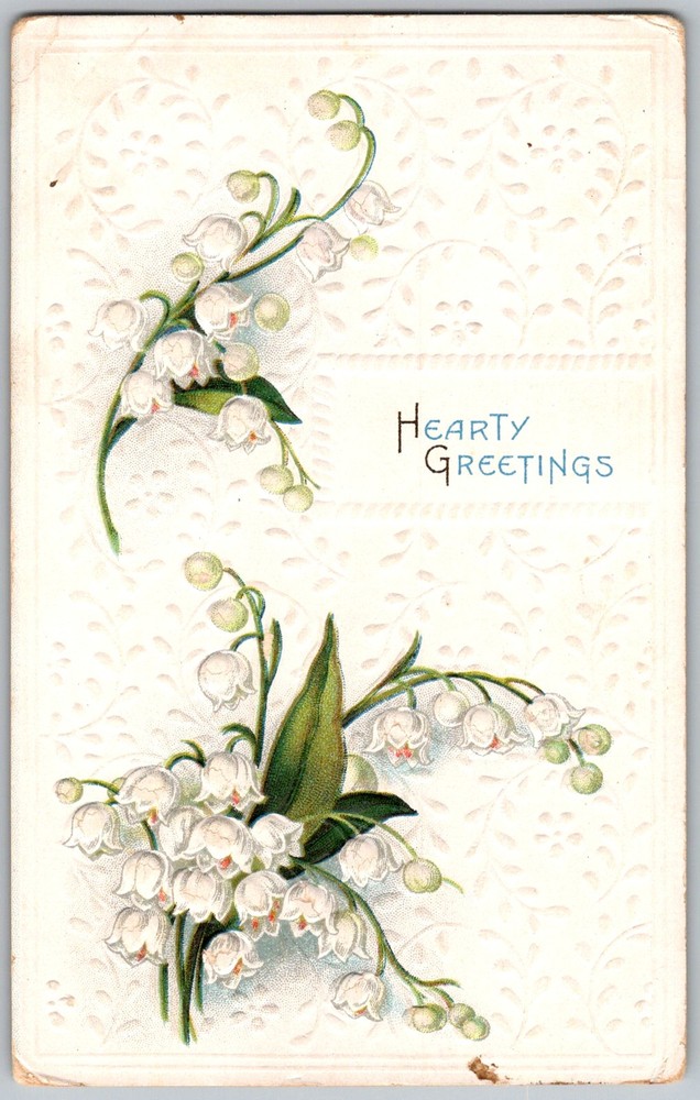 Antique Postcard Lily Of The Valley 1910s
