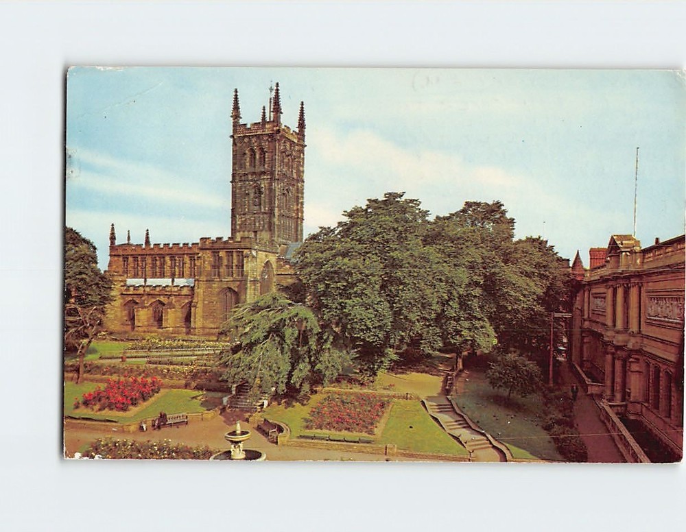 Postcard St. Peters Collegiate Church Wolverhampton England