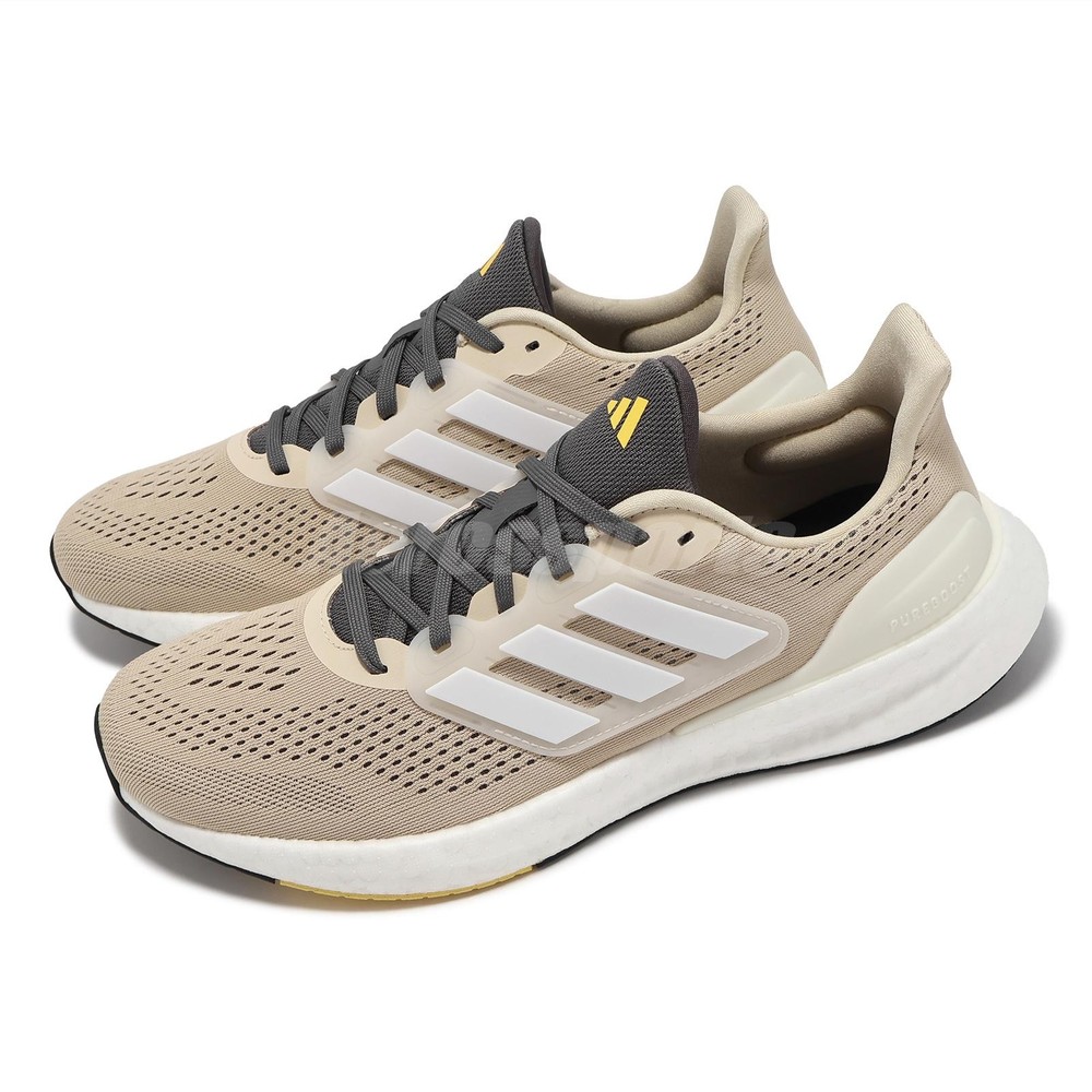 adidas Pureboost 23 Crystal Sand Cloud White Men Road Running Shoes IF1545