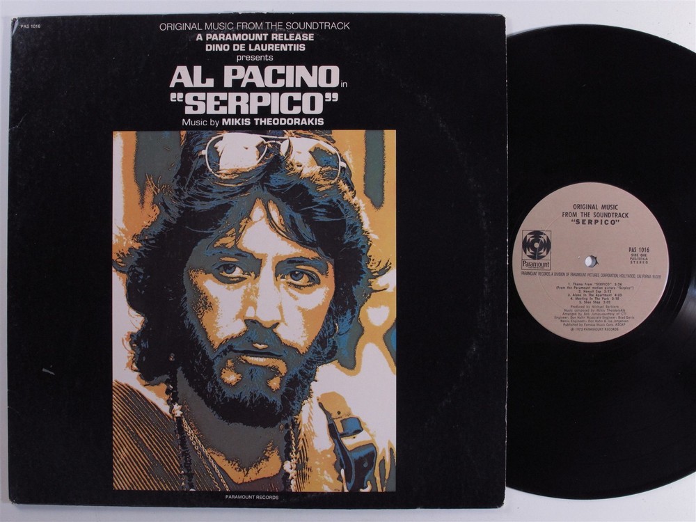 SERPICO OST Mikis Theodorakis PARAMOUNT LP VG+ c