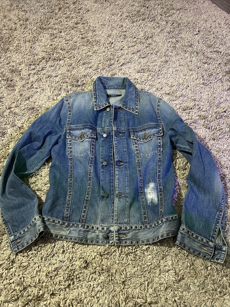 Red Valentino Denim Lace Jacket Womens Size 50