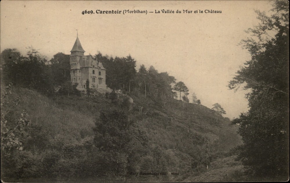 Carentoir Morbihan Chateau vintage postcard s551