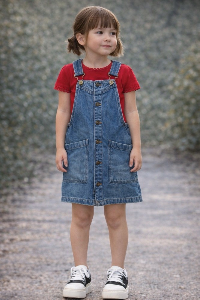 Little & Co by Lauren Conrad Denim Jean Jumper (size 6 girls) 90s / 00s Style