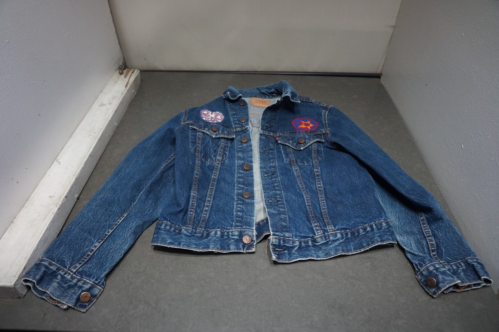 Vintage 60s Levis Type 3 Denim Jacket Big E 524 Stamp Men’s Small 70505 Trucker