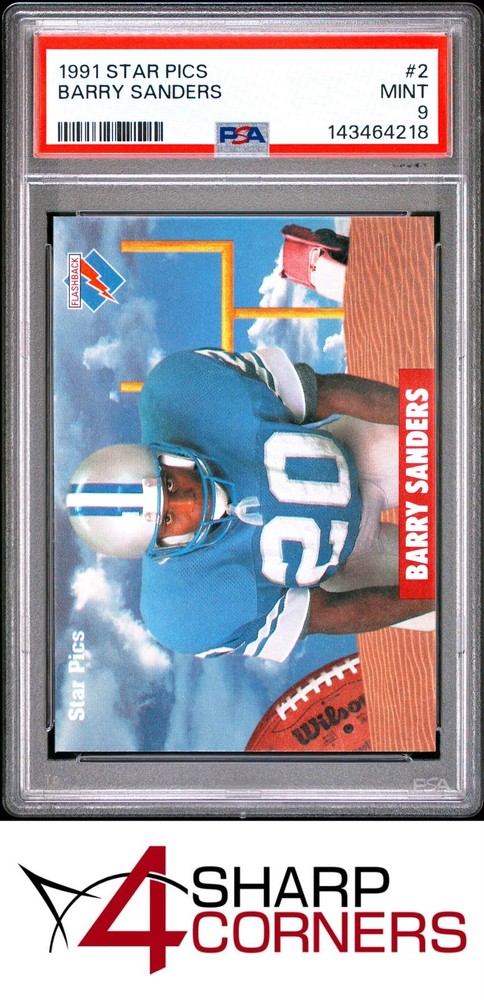 1991 Star Pics #2 Barry Sanders Lions Hof Psa 9Set builders paradise - improve your registry!
