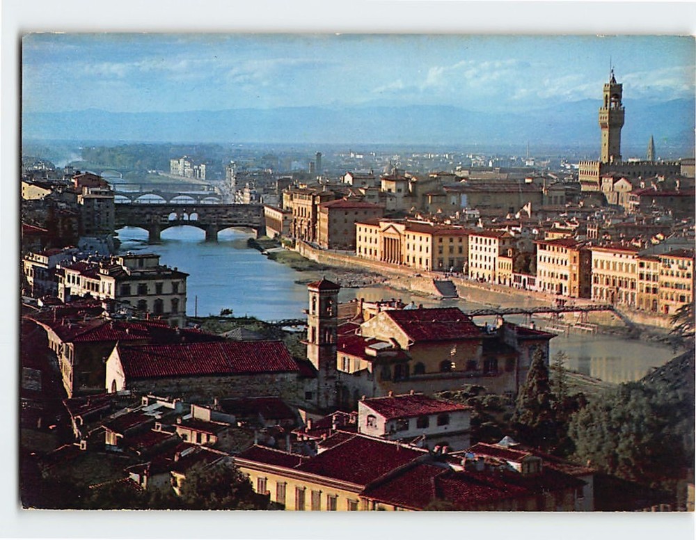 Postcard Panorama View Florence Italy