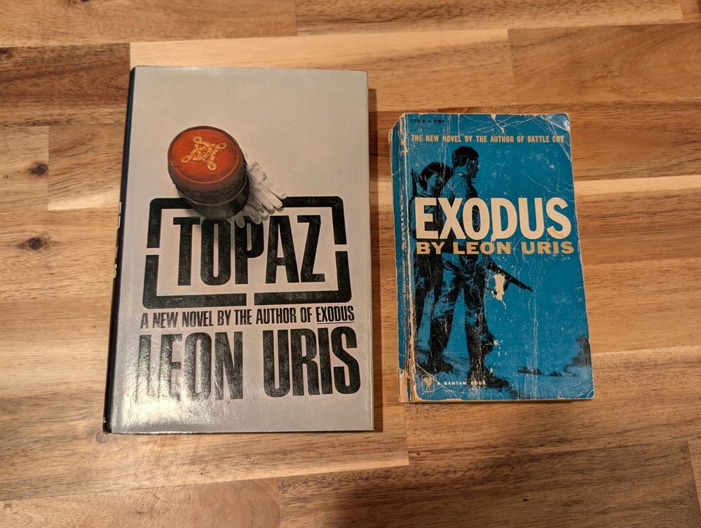 2 Leon Uris Novel Book Bundle: Topaz & Exodus