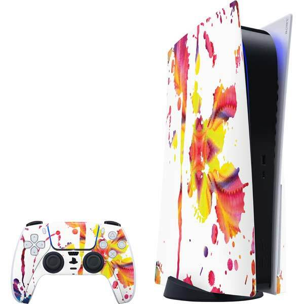 Abstract Art PS5 Bundle Skin - Chromatic Splatter White-image