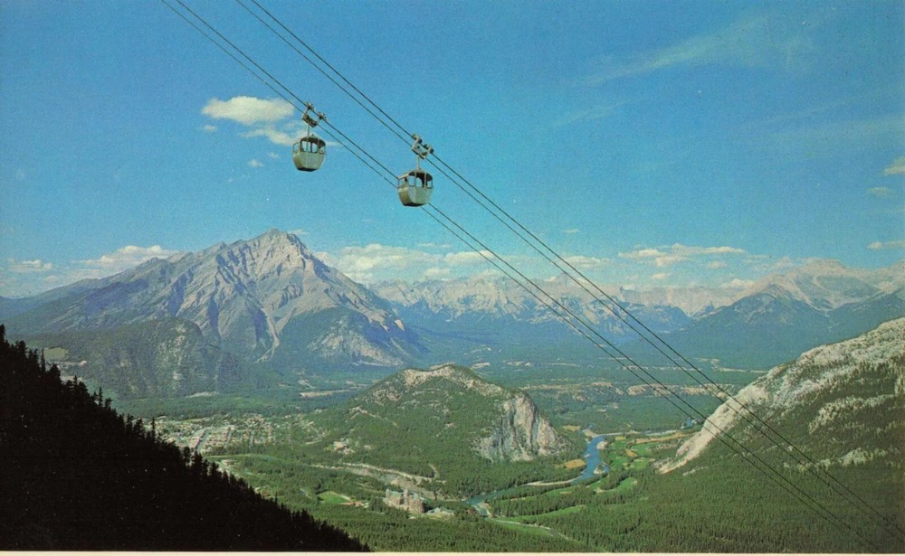 The Banff Sulphur Mountain Gondolas - Rockies Banff Alberta Canada - Postcard