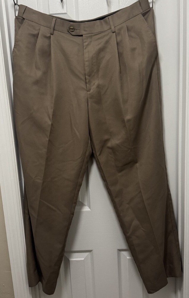 Perry Ellis Portfolio 100% Polyester Khakis 38x34