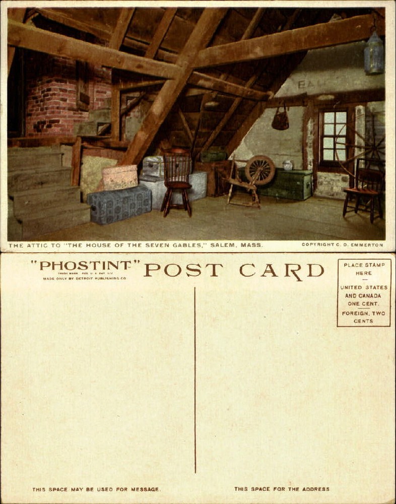 Attic House of the Seven Gables Salem Massachusetts MA spinning wheel Phostint