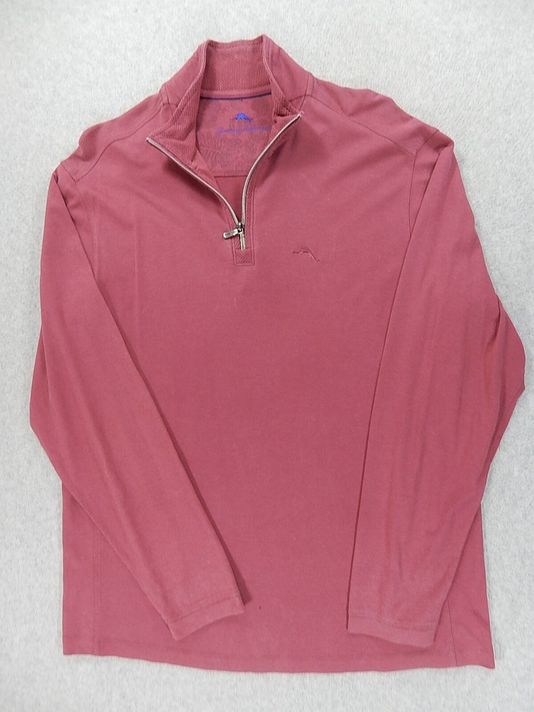 Tommy Bahama MARLIN 1/2 Zip Pullover Sweater (Men's Medium) Purple