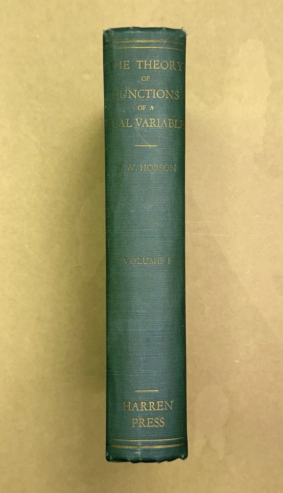 Vintage 1950 Theory of Functions of a Real Variable  1st US Ed by Hobson HC