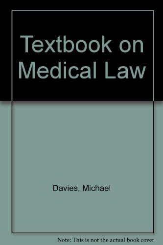 Medical Law (Textbook) By Michael Davies