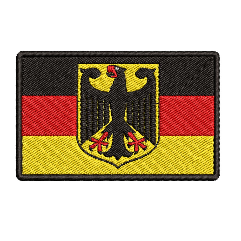 Germany Eagle Flag Patch Embroidered Iron-on Applique Biker Emblem Tactical