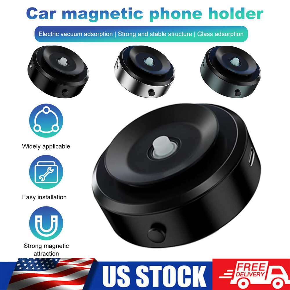 Universal Round Car Phone Mount - Strong Magnetic Dashboard Holder USA