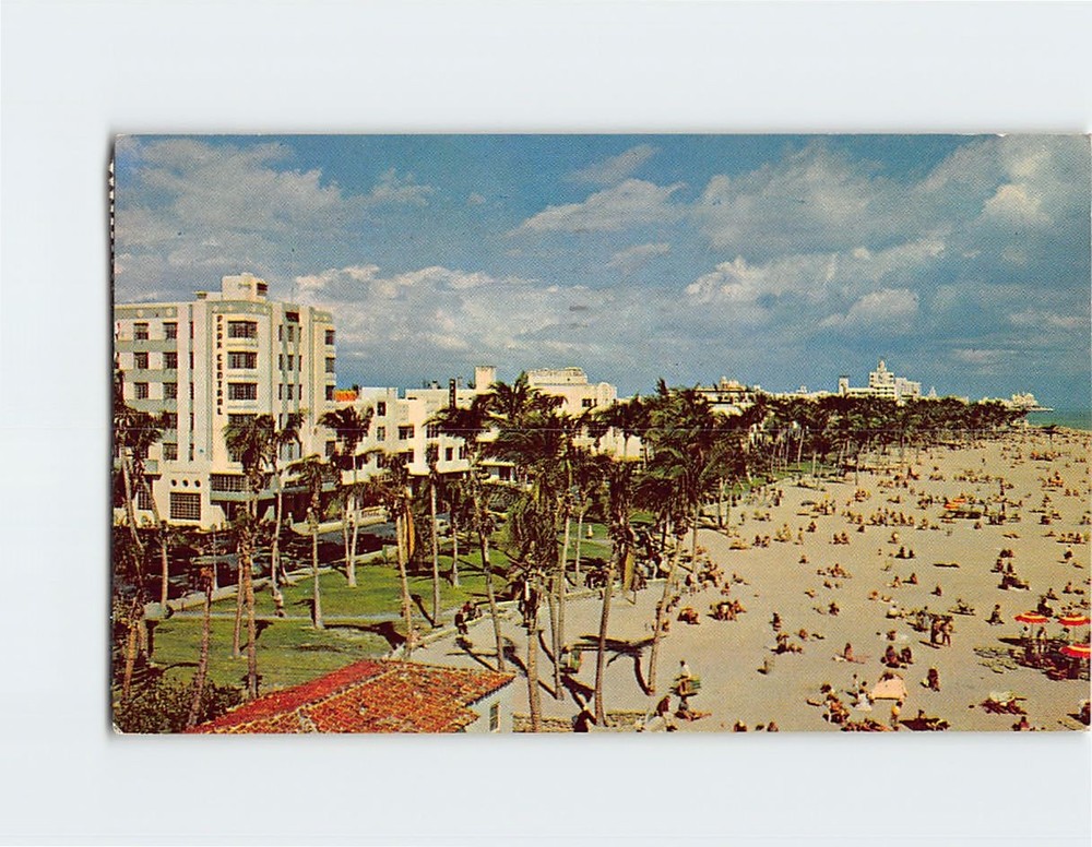 Postcard Lummus Park & Beach Miami Beach Florida USA