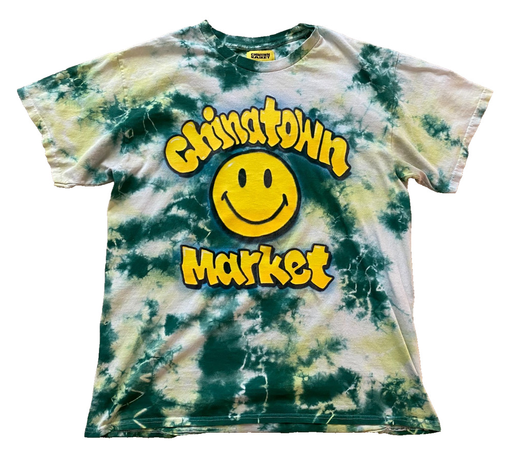 CHINATOWN MARKET Smiley Face Tie Dye T Shirt Men's Large L Graphic Print Tee