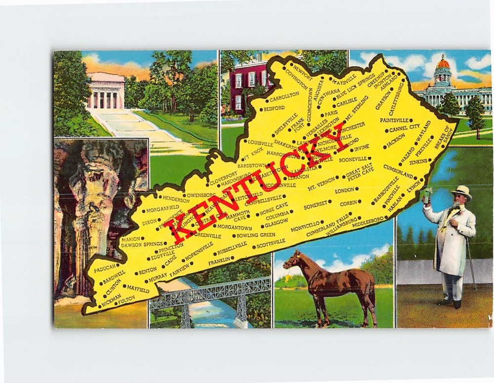 Postcard Famous Places/Landmarks in Kentucky USA