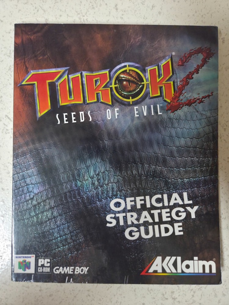 Turok 2: Seeds Of Evil Acclaim Strategy Guide Very Rare! N64 Game Boy Pc