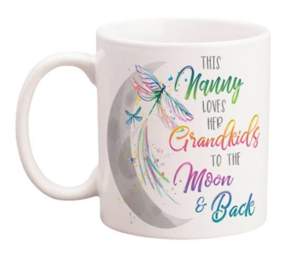 This Nanny Loves Her Grandkids To The Moon And Back Personalised Mug For Nan