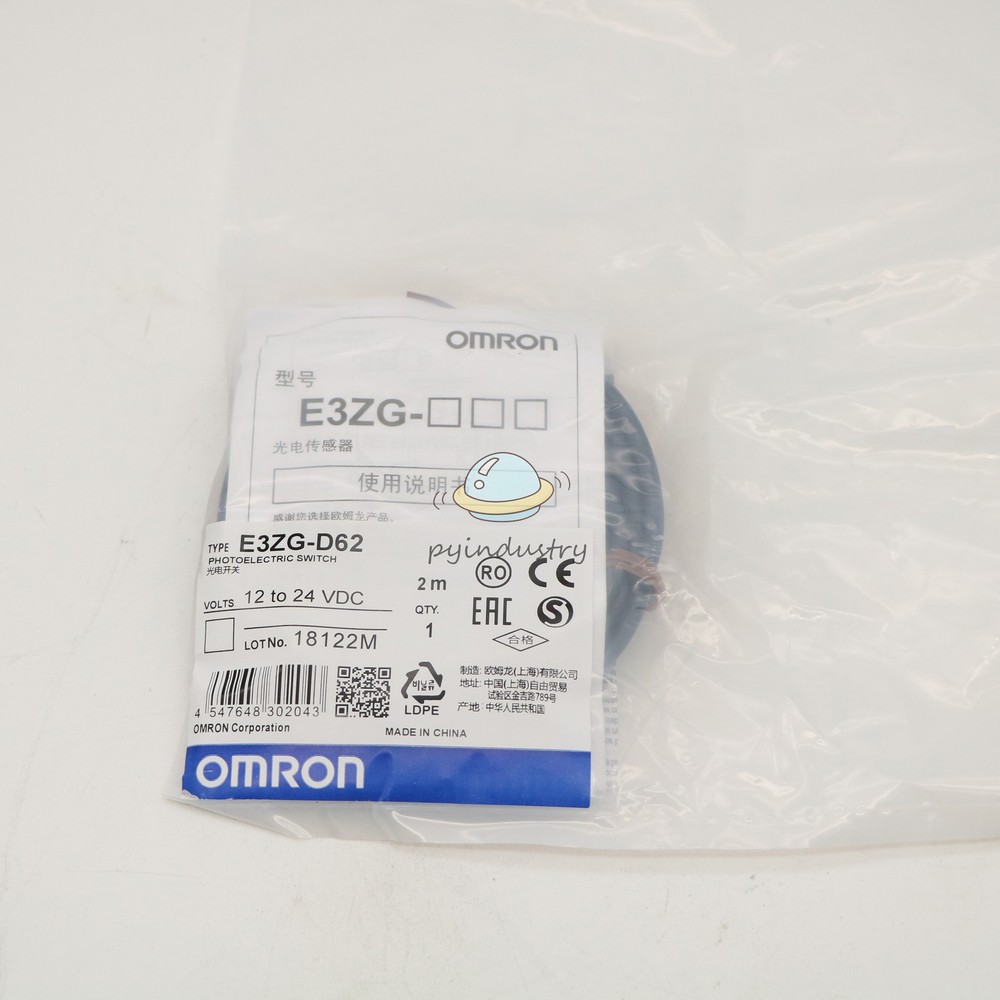 Omron E3ZG-D62 Photoelectric Sensor  2M 12-24VDC 1PCS New