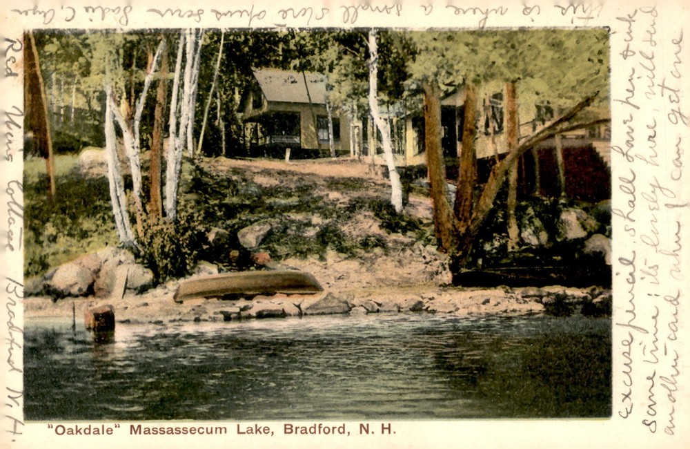 Oakdale, Massassecum Lake, Bradford, NH - 1900s Postcard