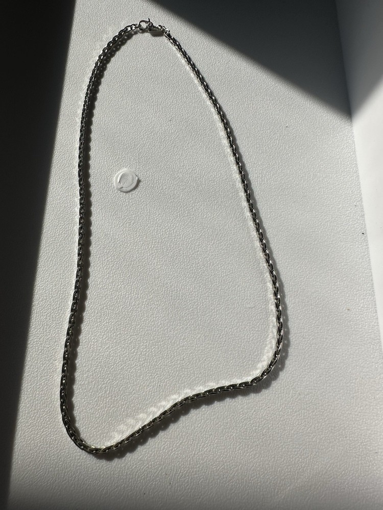 Vintage Monet Silver Tone Chain Link Necklace 17”