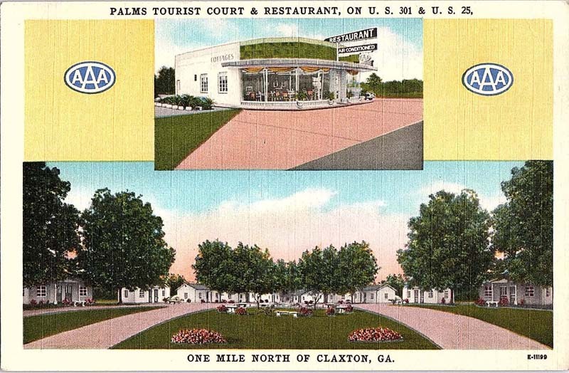 Postcard RESTAURANT SCENE Claxton Georgia GA m/09 AI8231
