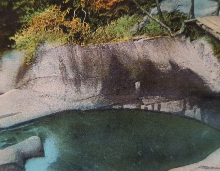 Basin & Old Man's Foot Franconia Notch White Mountains NH VTG Postcard