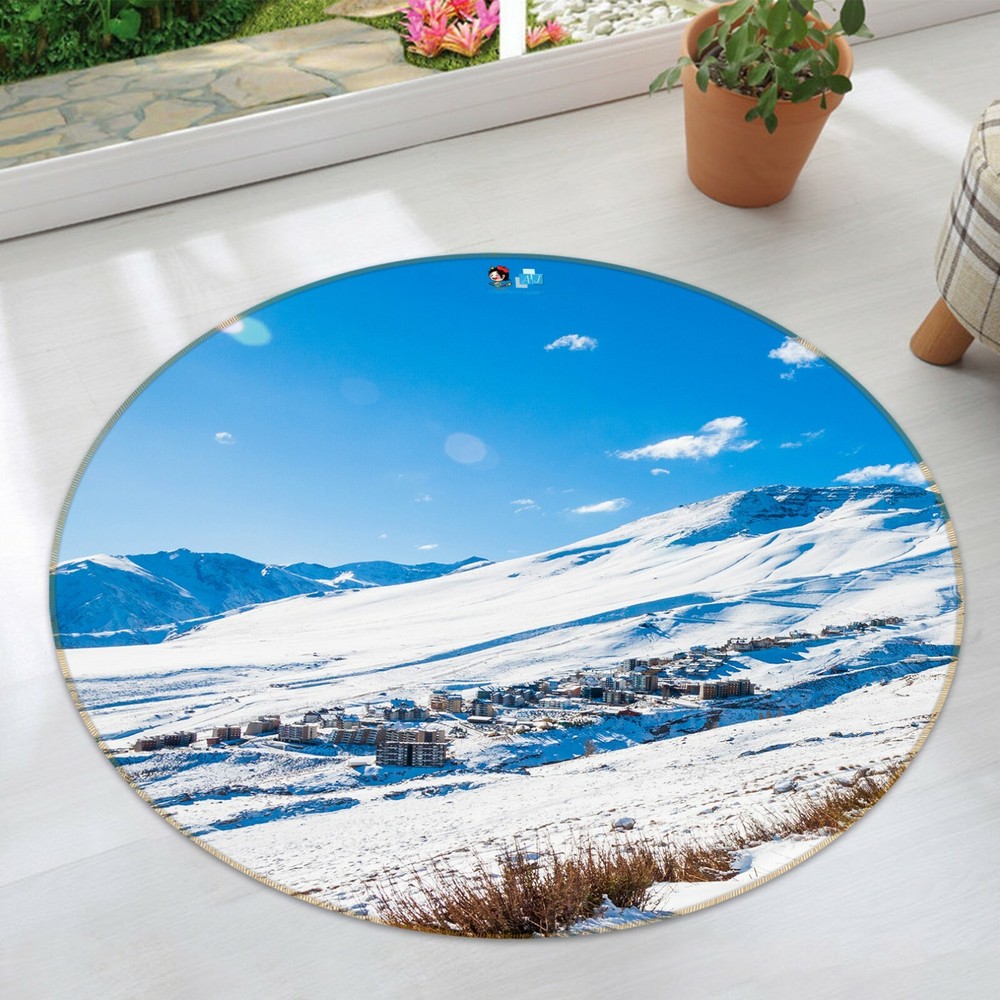 3D Snow Mountain Winter NAO4494 Game Rug Mat Elegant Photo Carpet Mat Fay