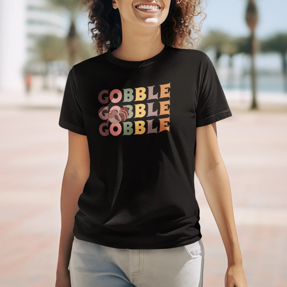 Thanksgiving Tee: Women's Half Sleeve, Round Neck, Festive and Comfortable style