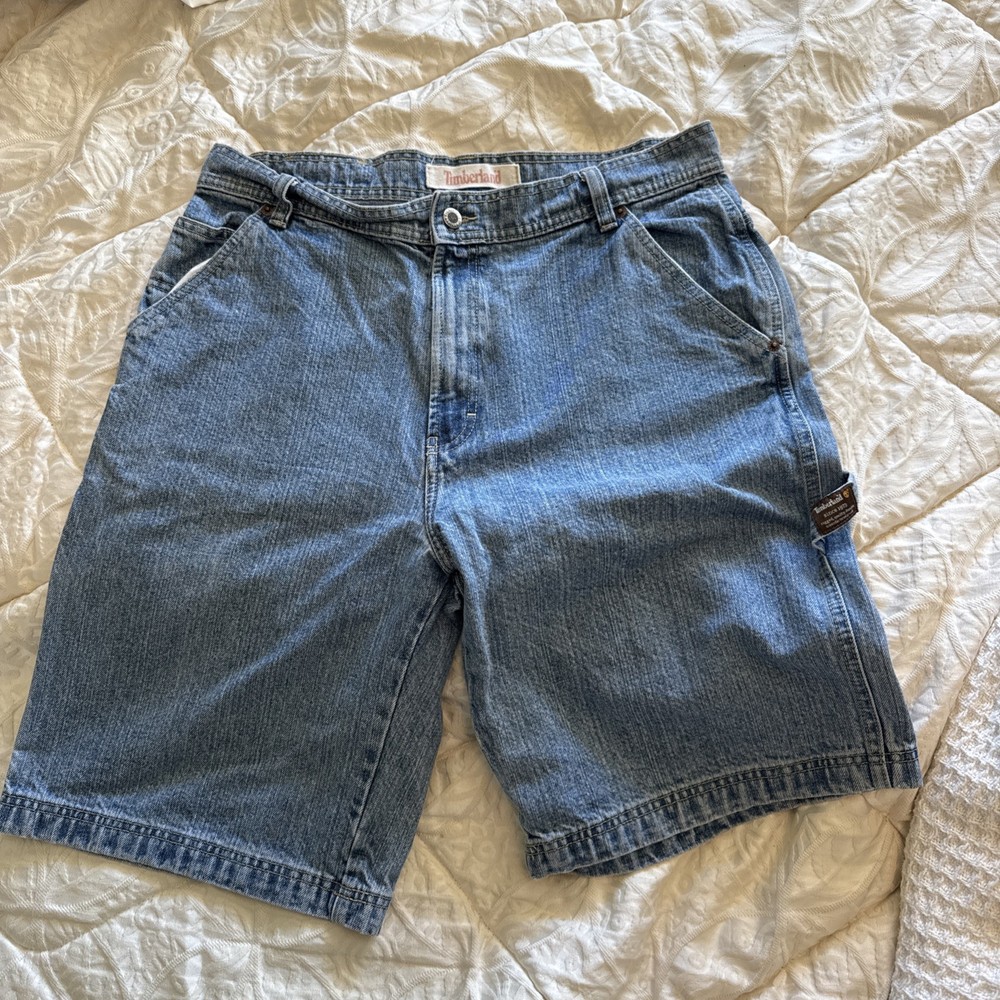 Timberland Cargo Workwear Jorts Y2K Vintage Baggy Skater Style 34