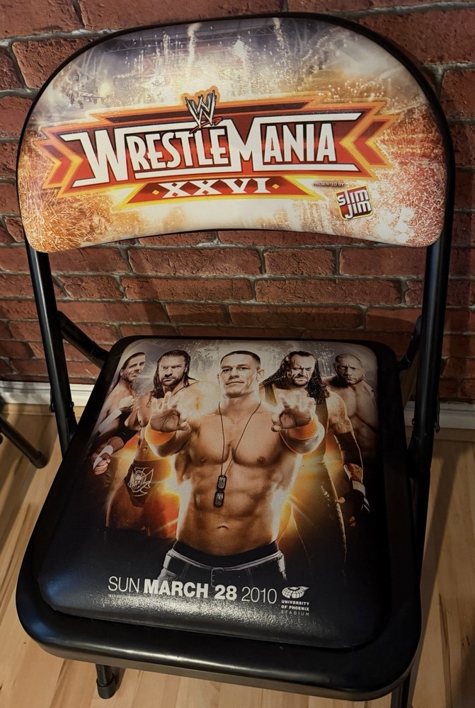 WWE WRESTLEMANIA 26 RINGSIDE COMMEMORATIVE CHAIR - RARE - HBK’S RETIREMENT