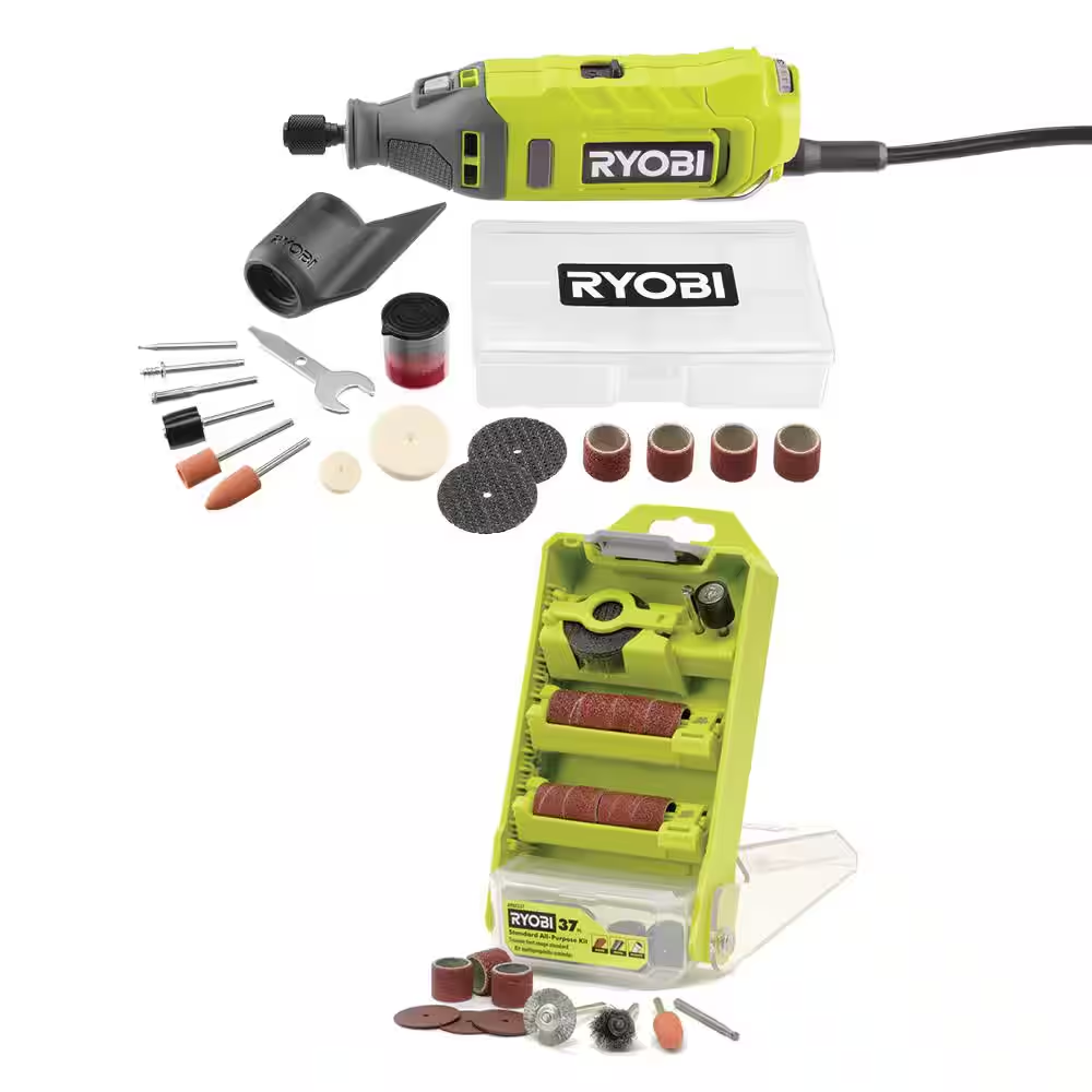 1.2 Amp Corded Rotary Tool with 37-Piece All-Purpose Kit for Wood Metal Plastic