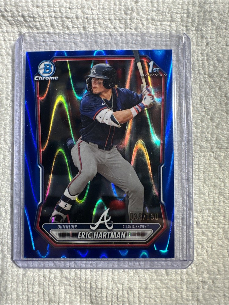Eric Hartman 2026 Bowman Chrome 1st Bowman Blue RayWave Refractor /150 Braves