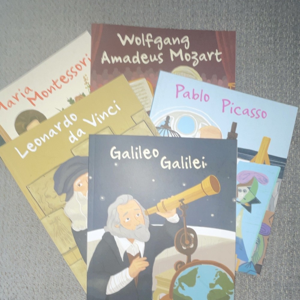 Illustrated Biographies: Montessori, Da Vinci, Galileo, Picasso, Mozart