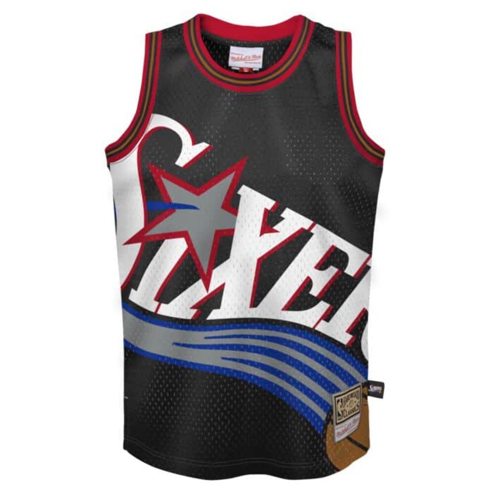 Mitchell & Ness Youth Big Face Philadelphia 76ers Jersey