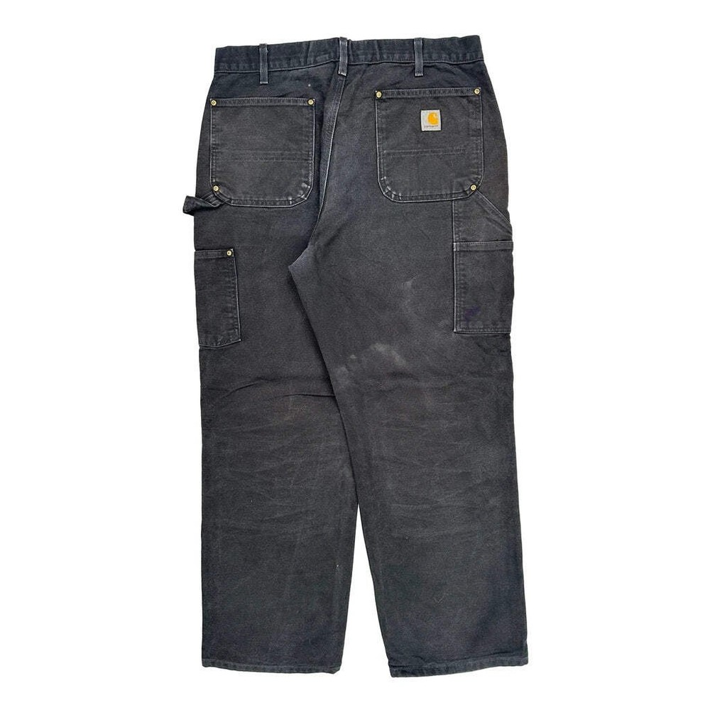 Carhartt Double Knee Carpenter Pants - 35W 30L Gray Cotton