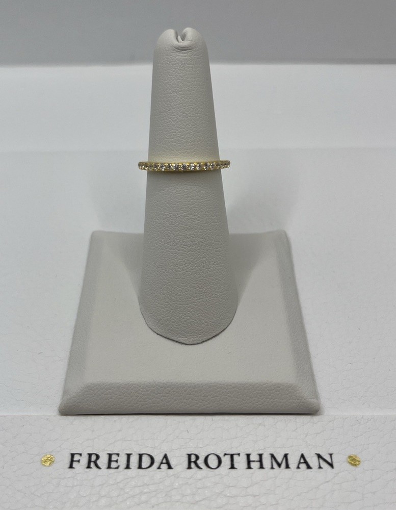 Freida Rothman 14k Gold Over Sterling Silver CZ Pave Ring Size 6