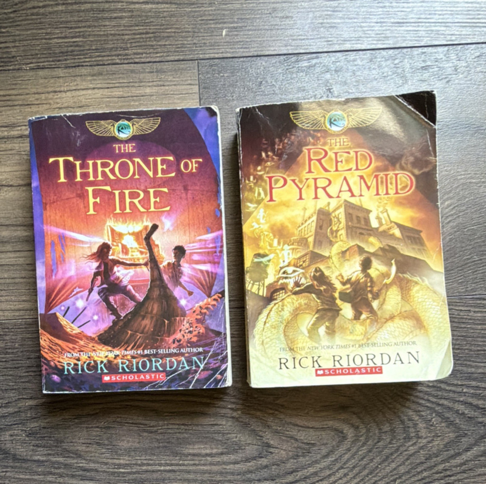 Rick Riordan Kane Chronicles: Red Pyramid & Throne of Fire Paperback Scholastic