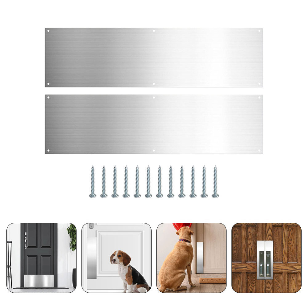 Door Protector Stainless Steel Kick Plate for Bottom of Deck Screws Panel Baby
