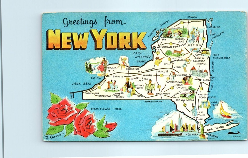 Postcard - Empire State - Greetings from New York