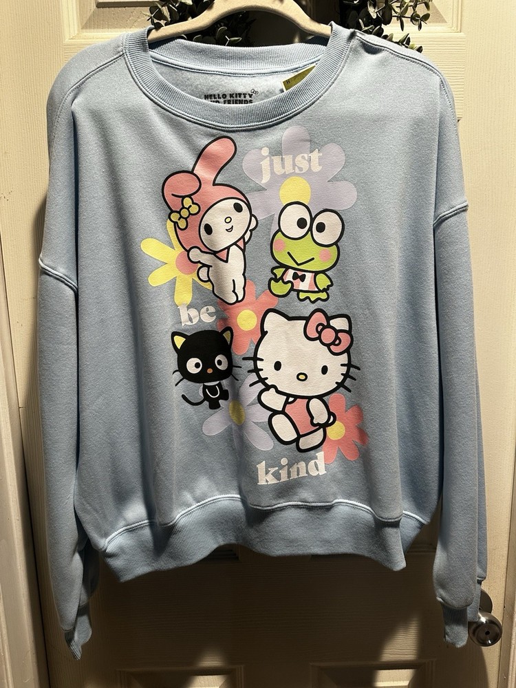 Sanrio Hello Kitty & Friends Women's Large Cozy Graphic Crewneck Sweatshirt