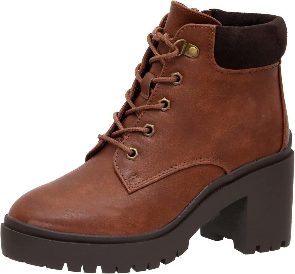 CUSHIONAIRE Women's Remy lace up heel bootie +Memory Foam