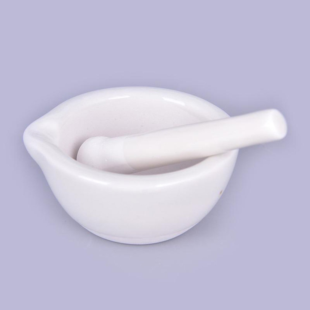 Marble Stone White Mortar and Pestle Spice Herb Grinder Pill Crusher Set Natural