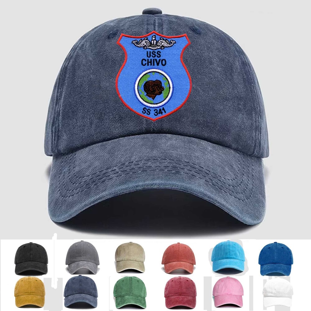 Custom Embroidered Hat SS-341 USS Chivo, Veteran Cap, Trucker Hat, Gift Idea 4