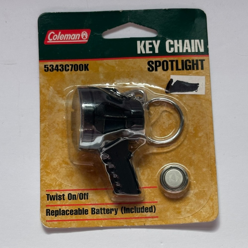 Coleman Collectable Keychain | Miniature Spotlight | Vintage | 5343C700K | NOS